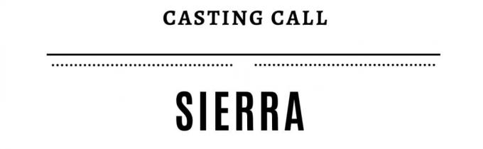 Job: SIERRA | SA FILM: Actress Required