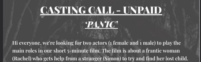 Job: Casting Call| PANIC | Actress Required! 