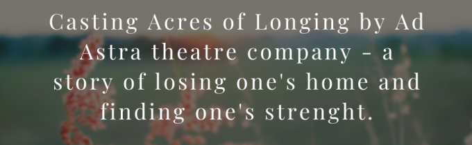 Job: "Acres of Longing" - Male Actor Required!
